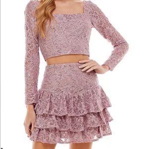 City Studios Junior’s 2pc fit and flare dress